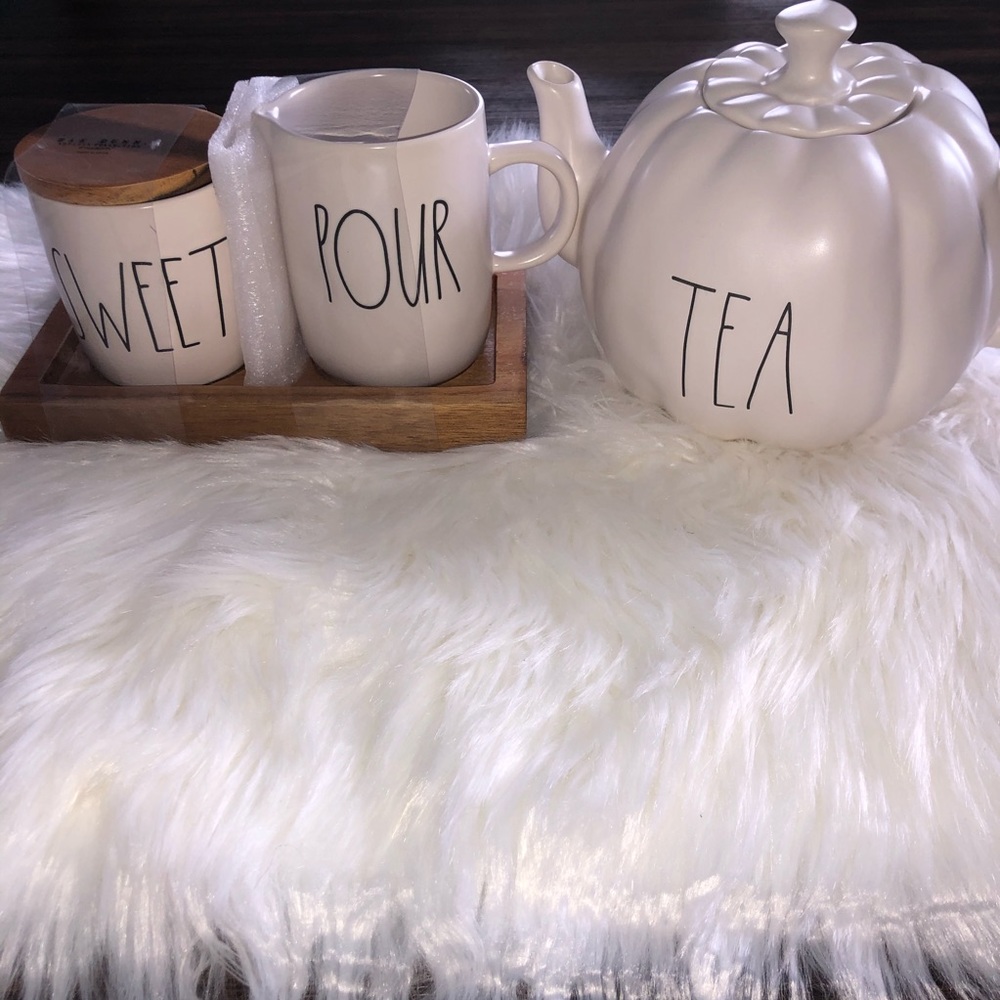 Rae Dunn Pumpkin Tea Pot Bundle